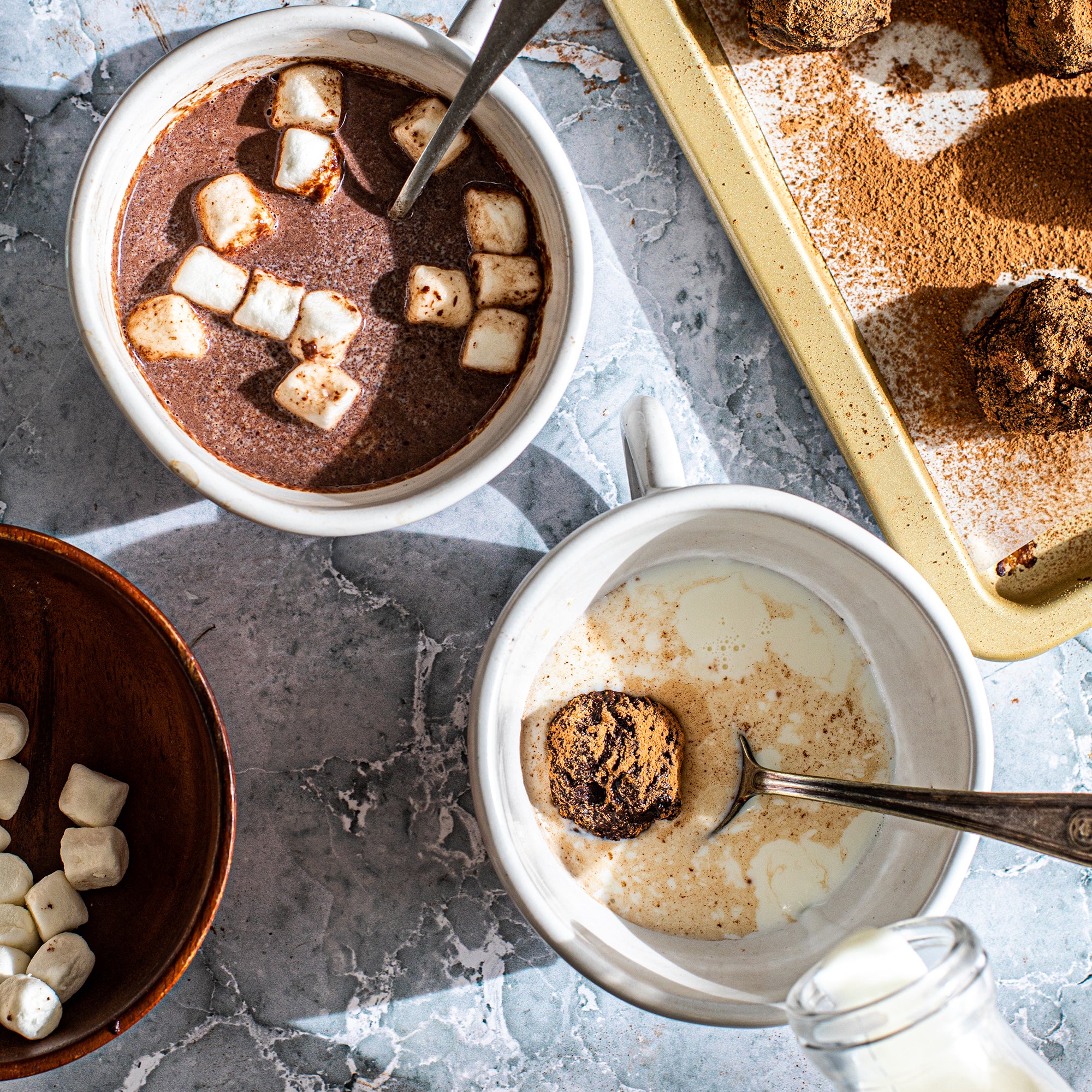 Truffes choco-noisette pour chocolat chaud gourmand