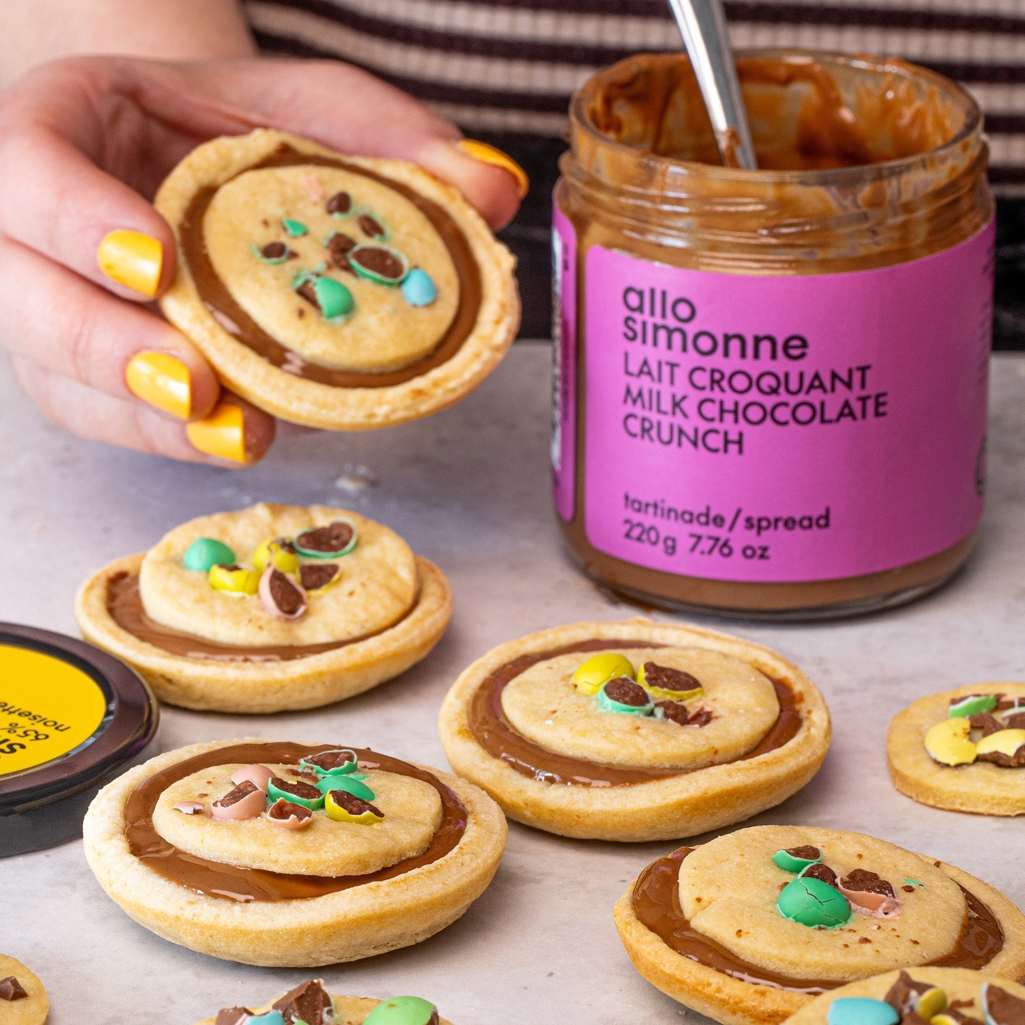 Biscuits fourrés chocolat noisette