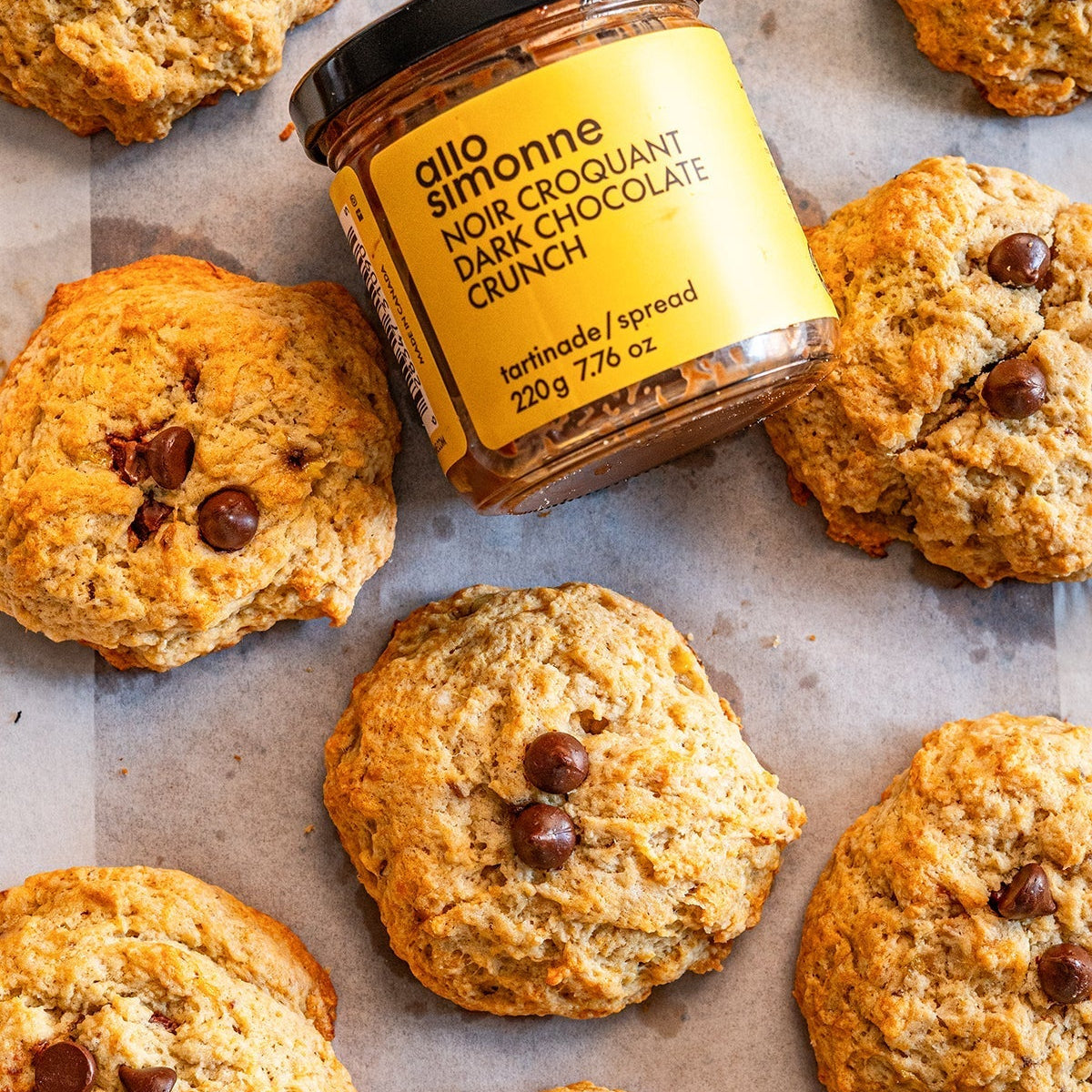 Biscuits aux bananes fondant au chocolat