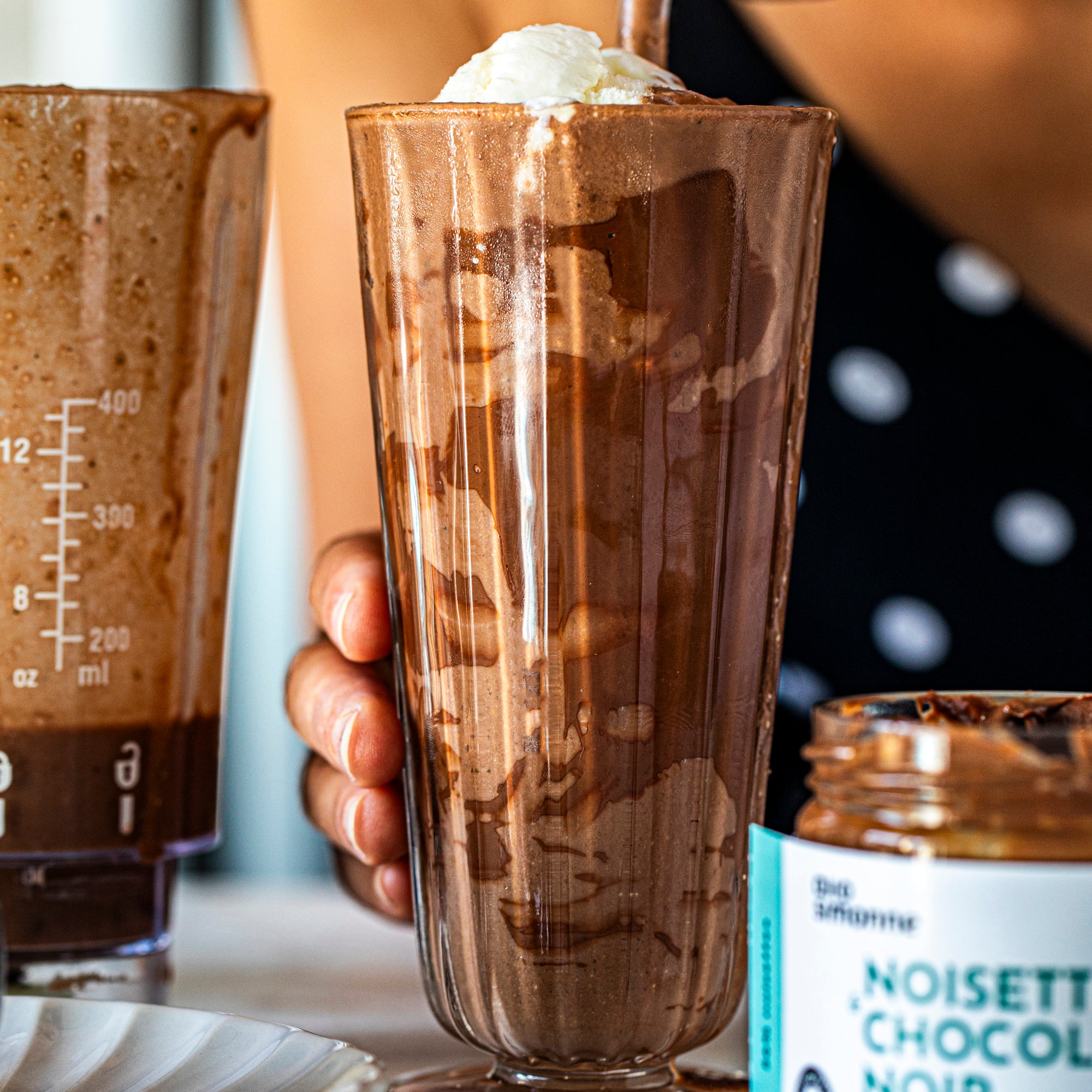 Lait frappé chocolat-noisette