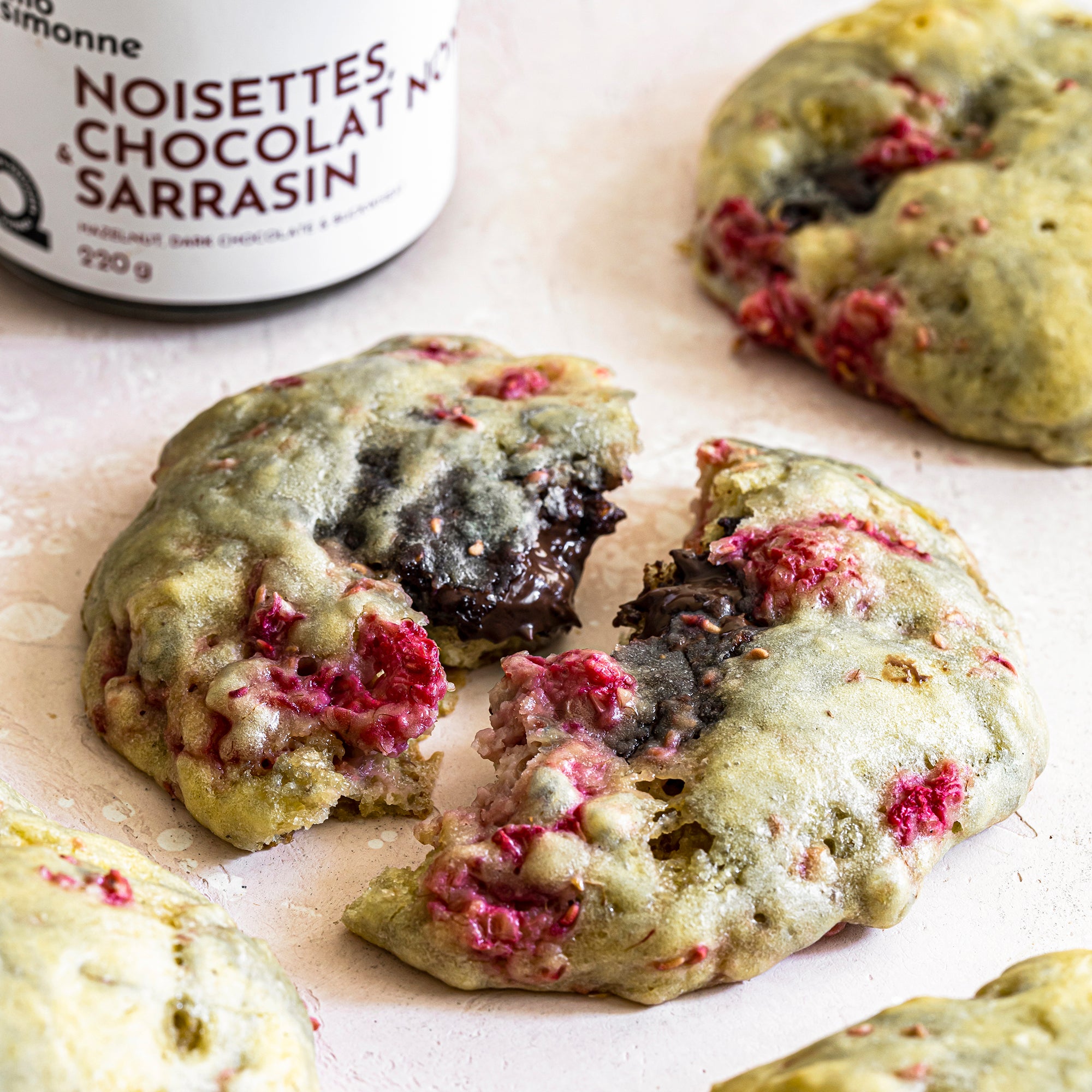 Chapeaux de muffin aux framboises