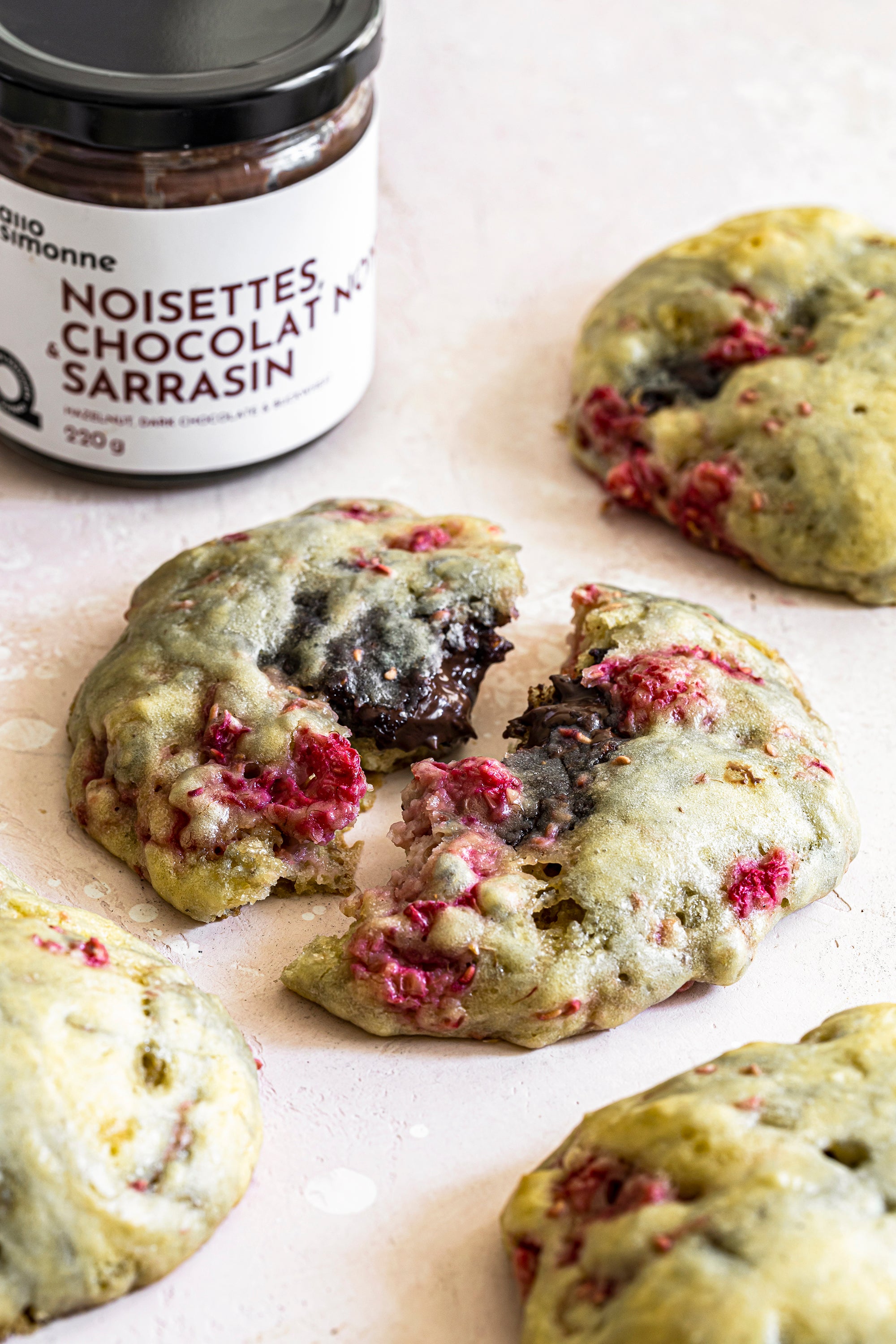 Chapeaux de muffin aux framboises