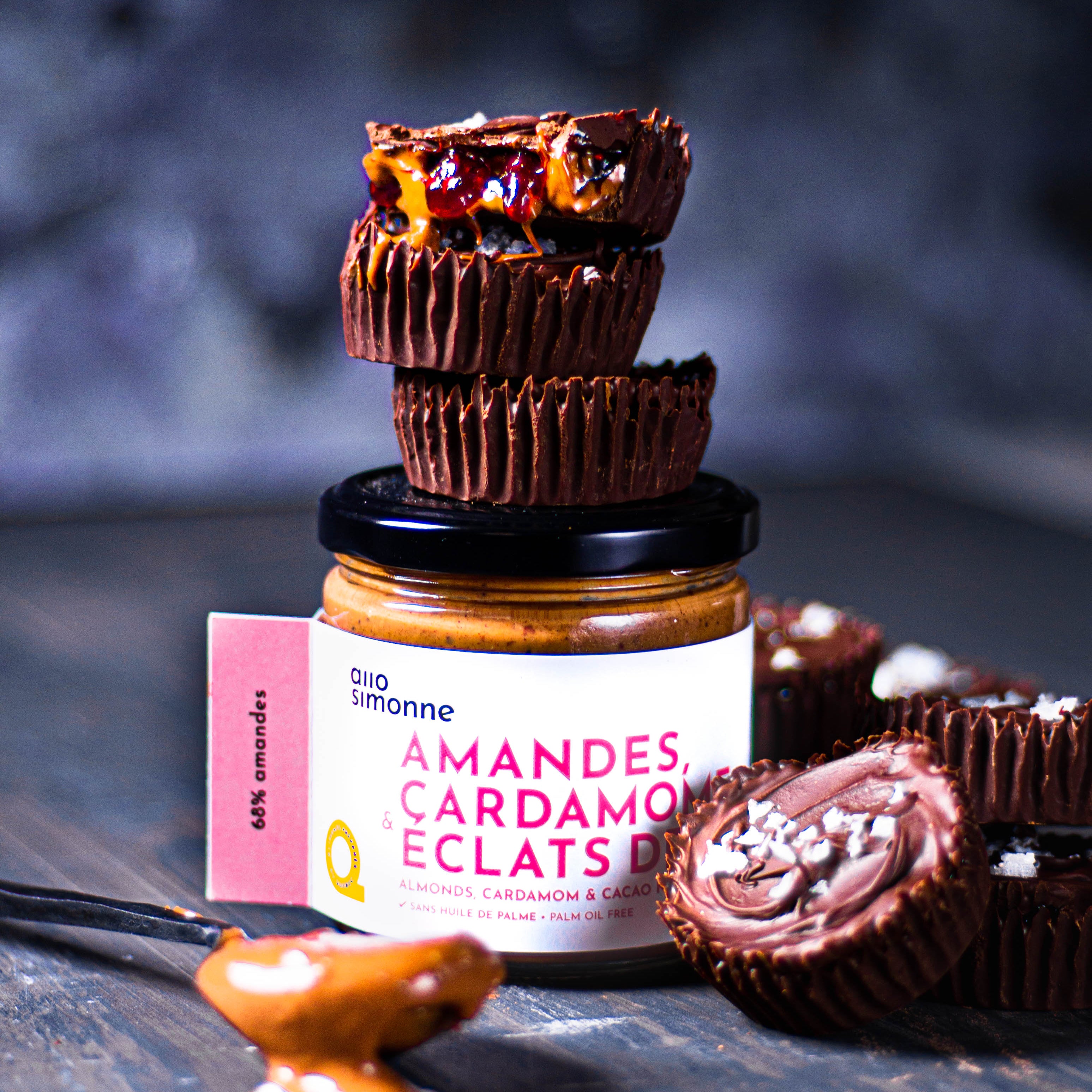 Mini coupes choco-framboise