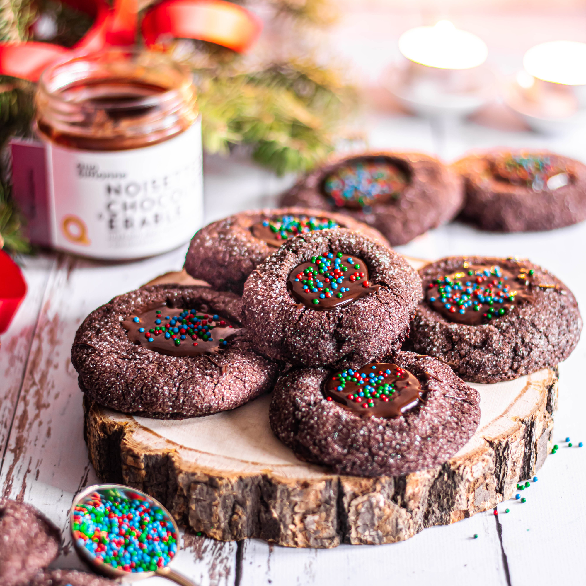 Cookies empreintes de pouce au chocolat