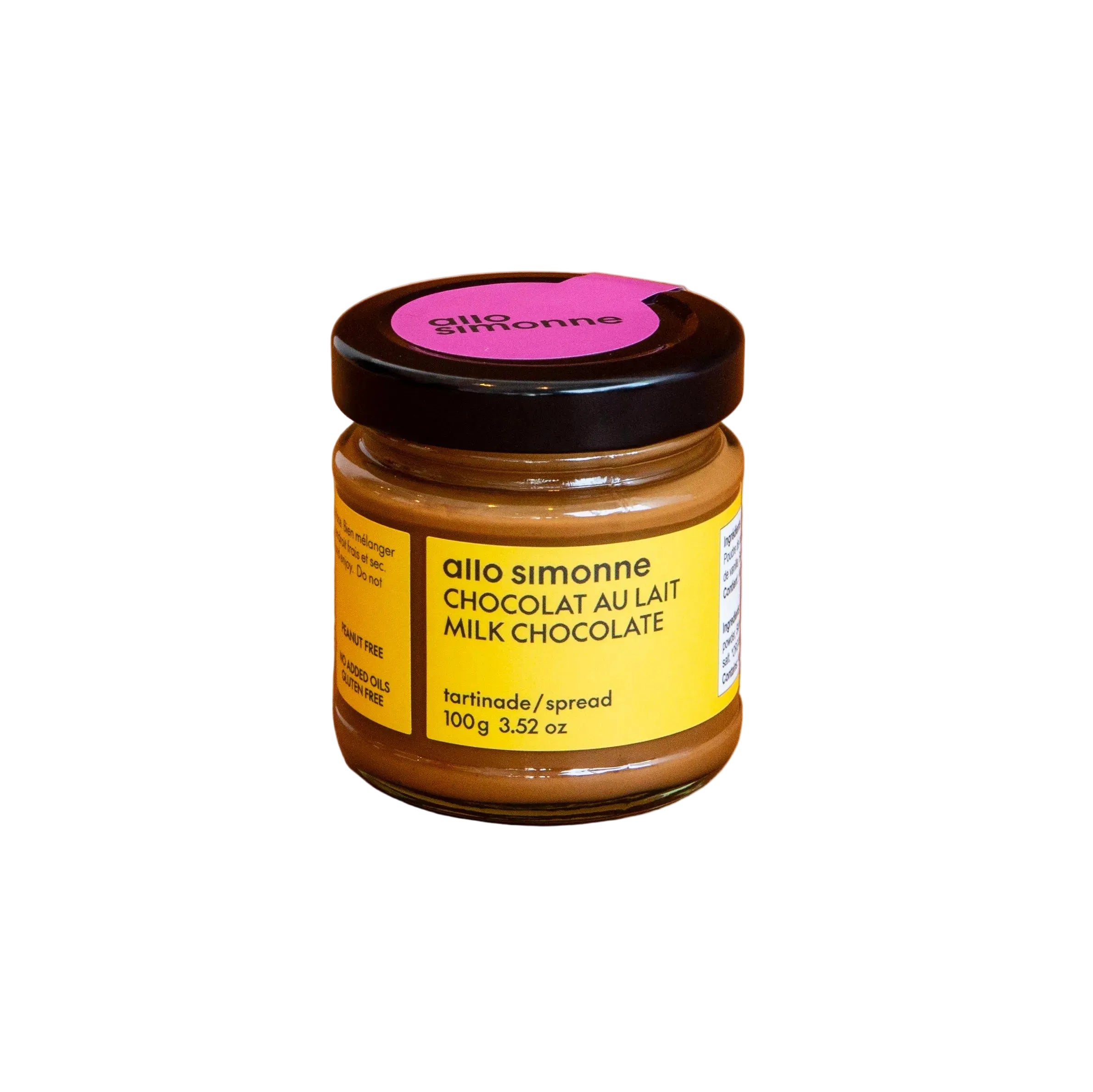 Pot de tartinade au chocolat au lait Allo Simonne, 100 g