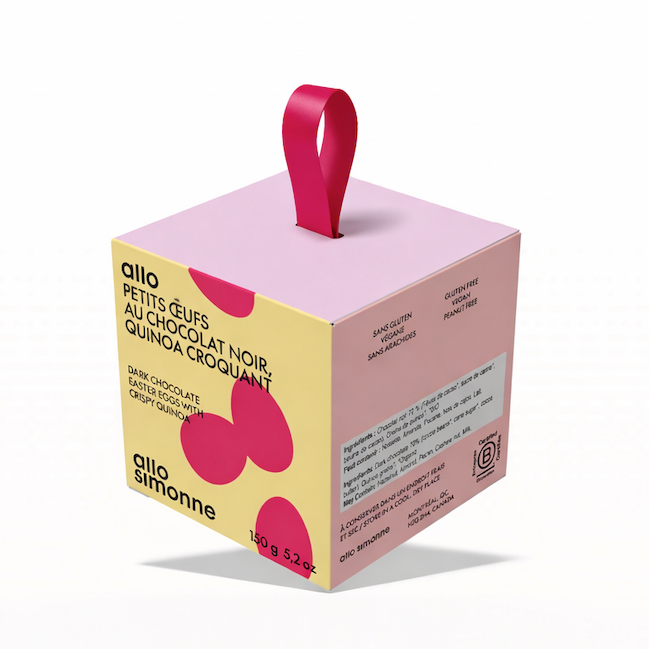 Oeufs de paques en chocolat au gianduja et quinoa