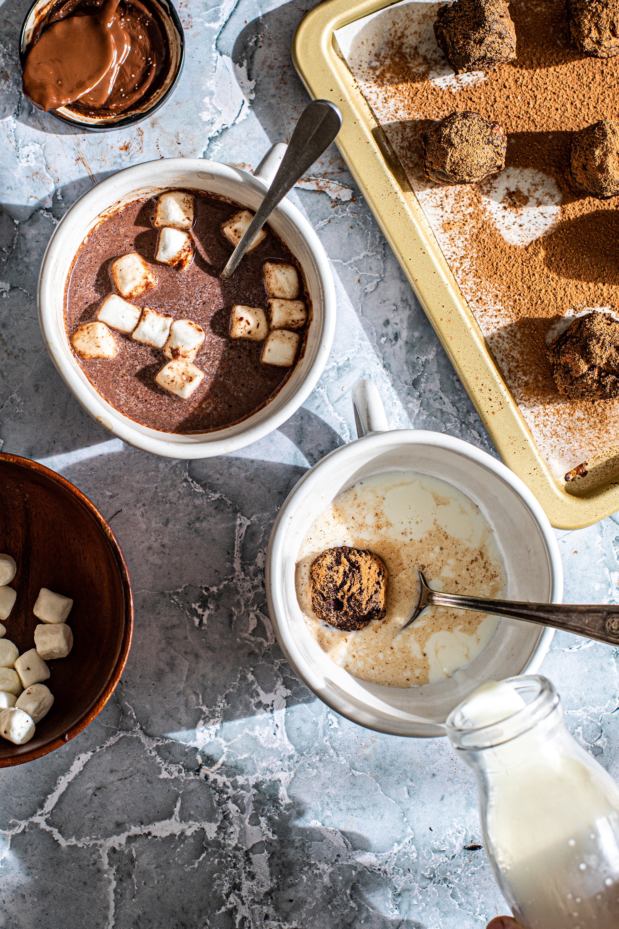 Truffes choco-noisette pour chocolat chaud gourmand