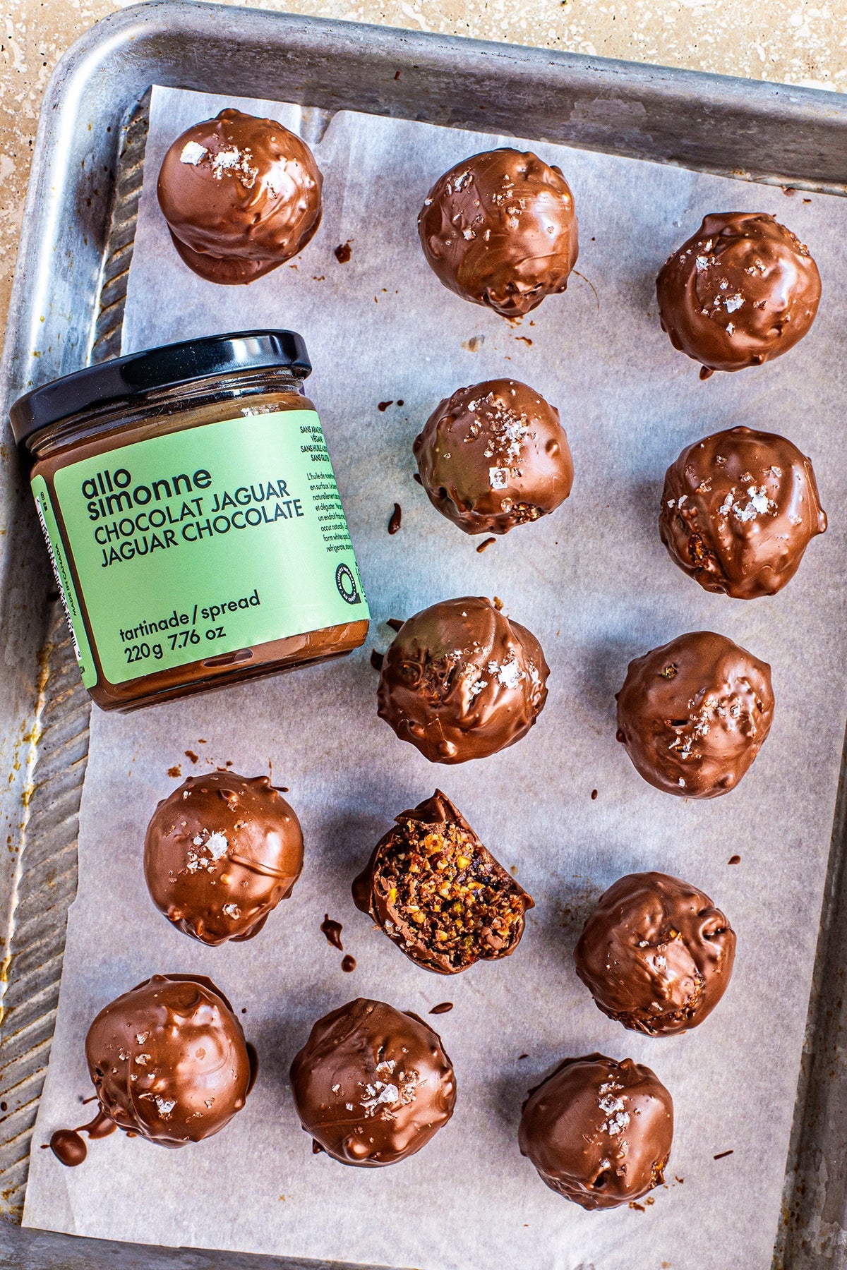 Boules d'énergie choco-noisette et pistache