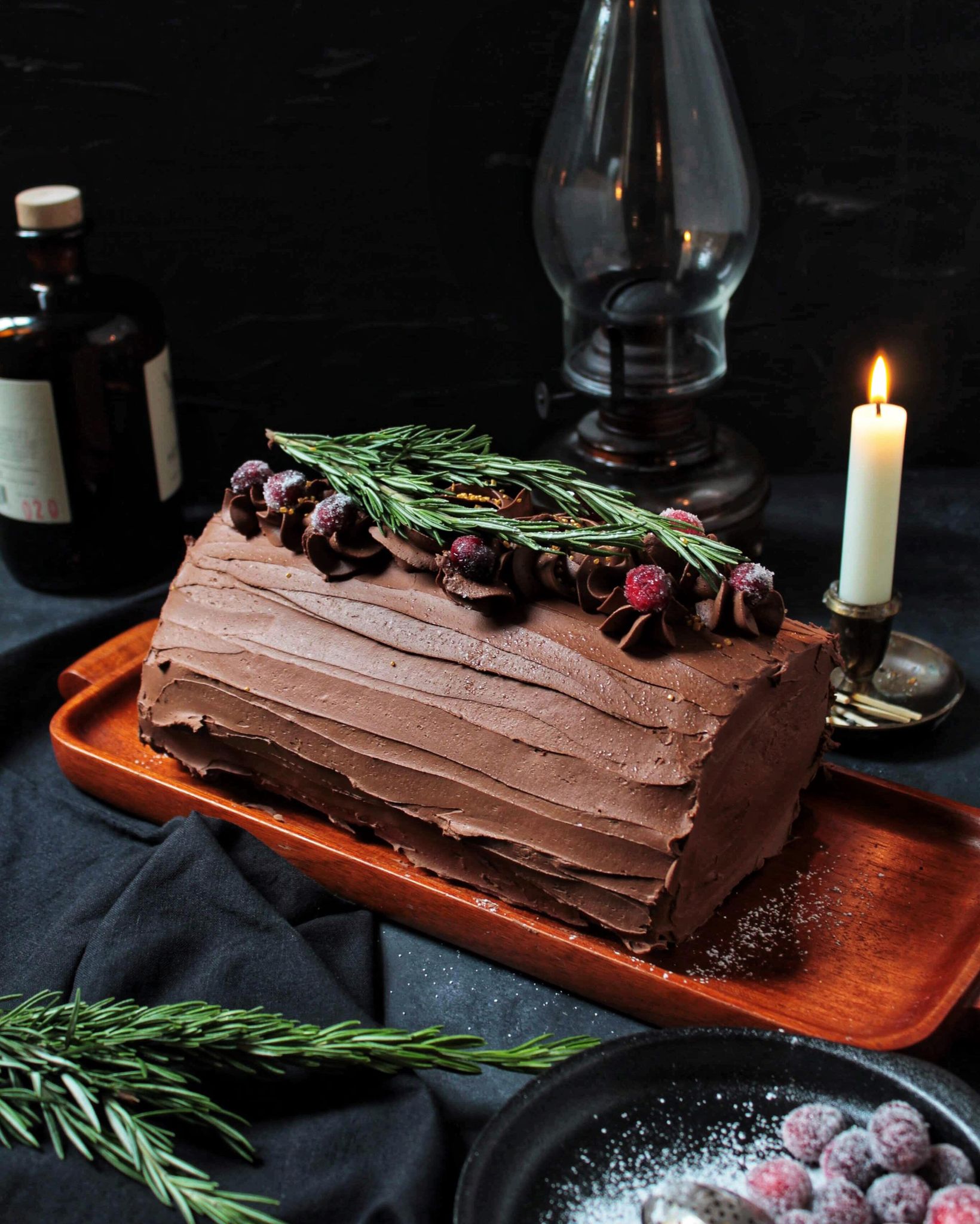 Bûche de Noël chocolat et praliné