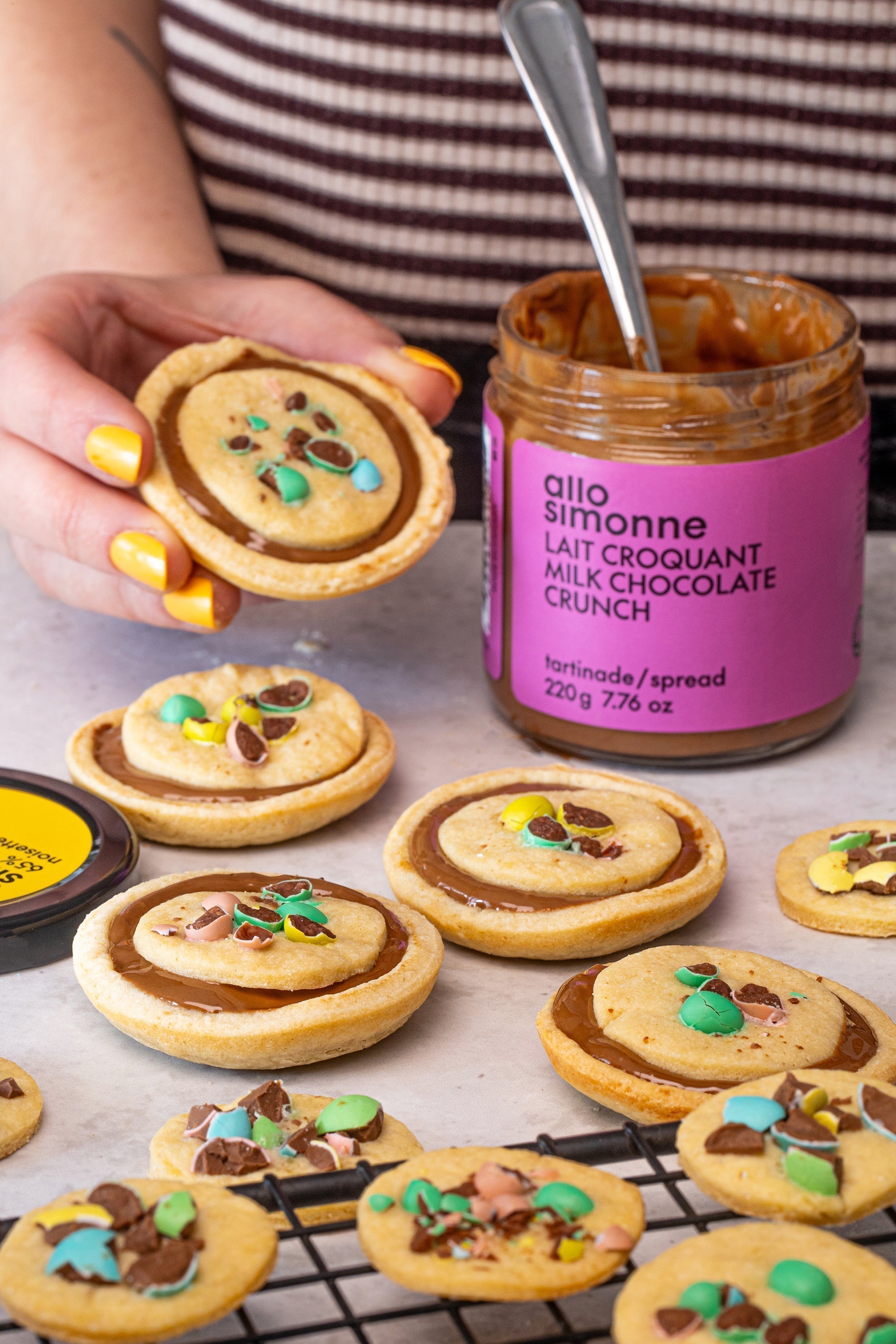 Biscuits fourrés chocolat noisette