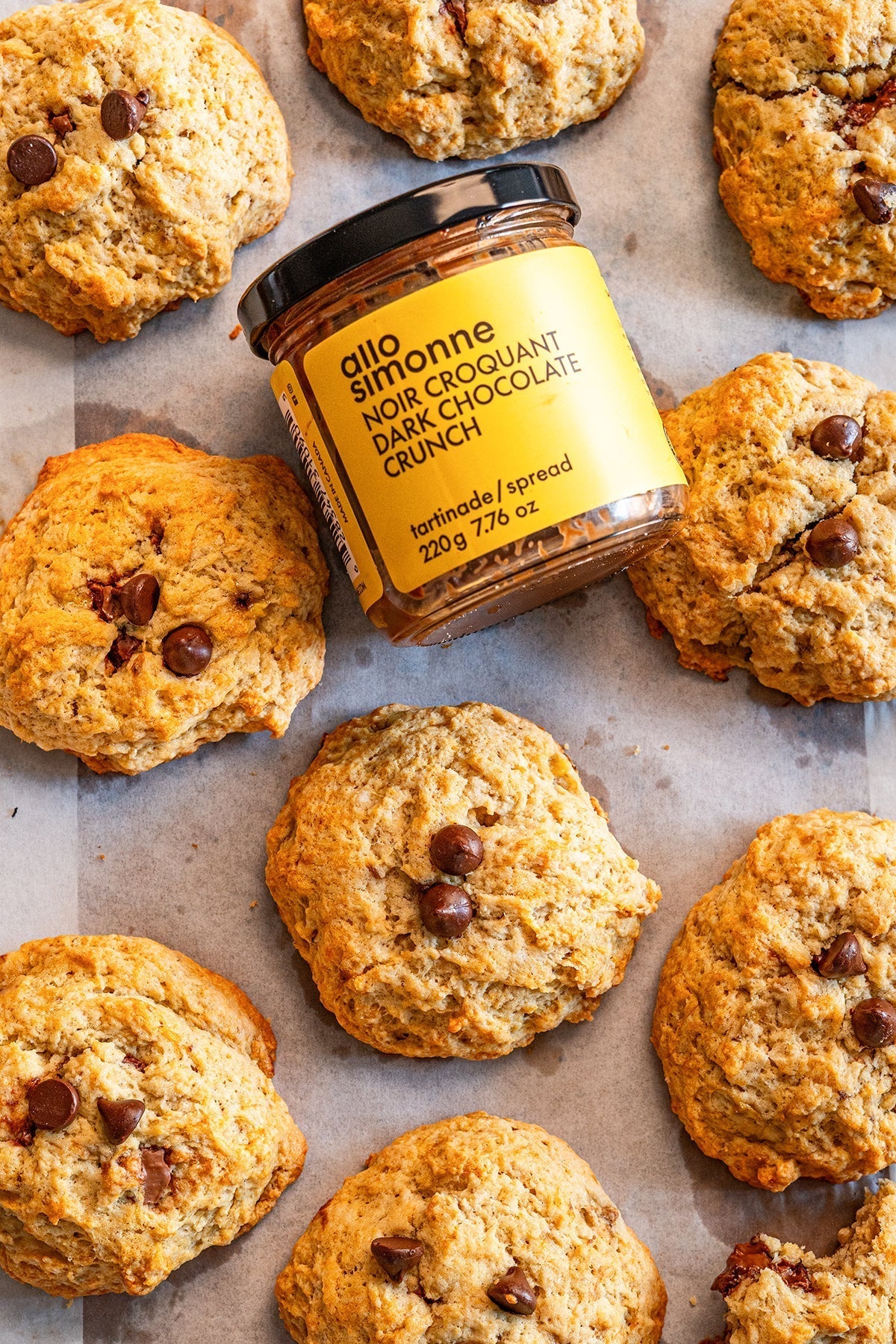 Biscuits aux bananes fondant au chocolat