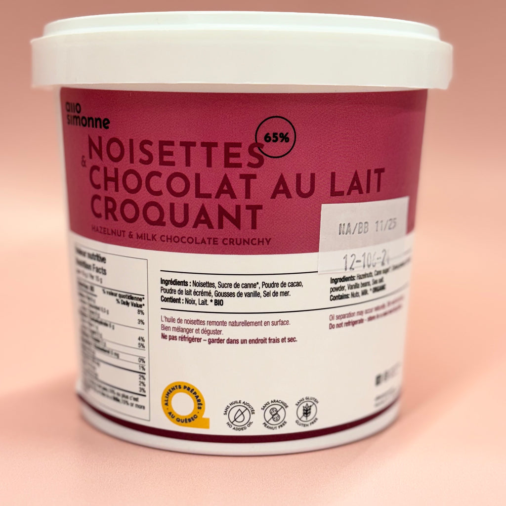 Noisettes & Chocolat au Lait Croquant - 1 kg