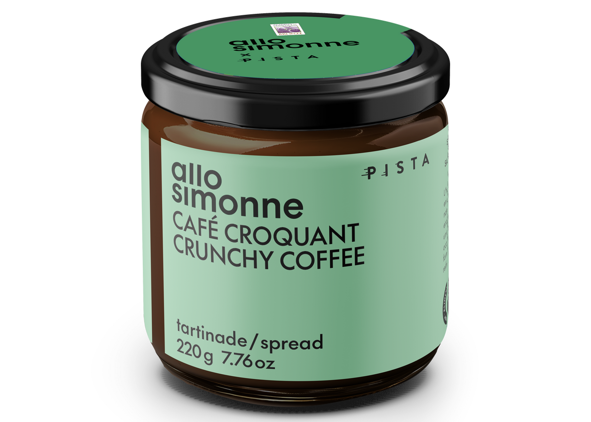 Cafe Croquant Tartinade Noisettes, Chocolat noir et Café Pista - Allo Simonne ...