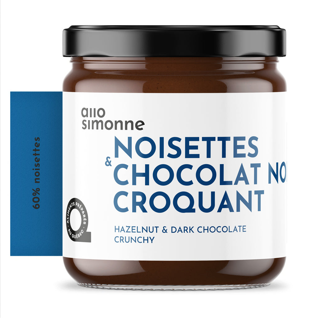 Hazelnut & Dark Chocolate Spread - Crunchy | Allo Simonne
