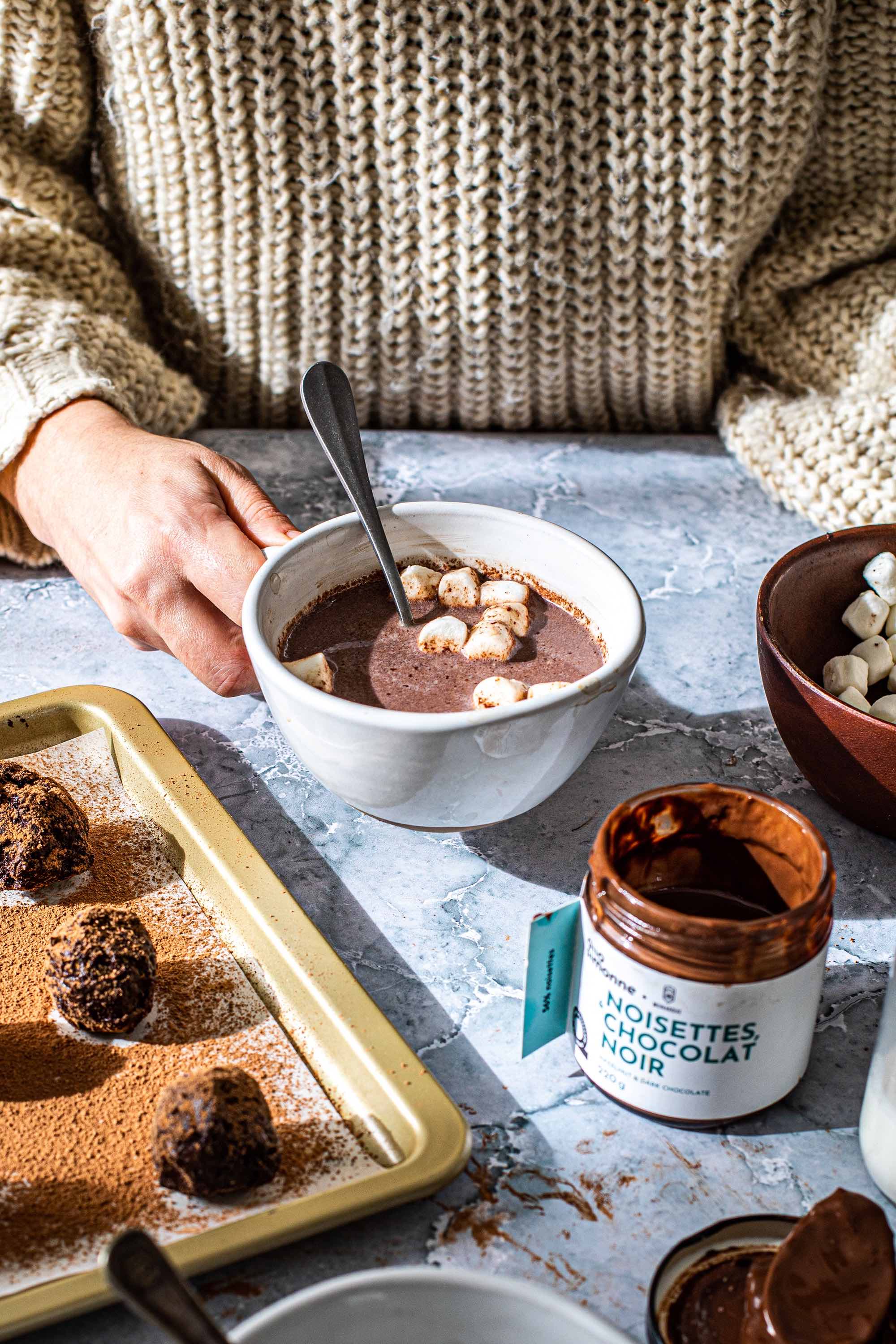 Recette avec de la Tartinade Noisettes et Chocolat Noir de chez Allo Simonne