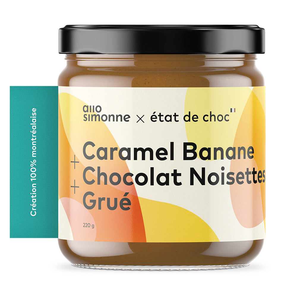 Caramel Banane, Chocolat Noisettes & Grué